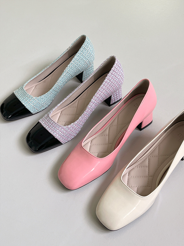 Cushion pumps heel (4 colors)